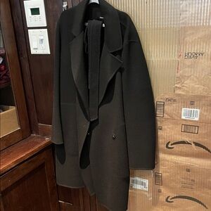 Theory Black Wool Coat